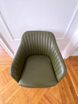 BRAND NEW mid-century green modern office chair W/ Free Linen Pillow Thumbnail