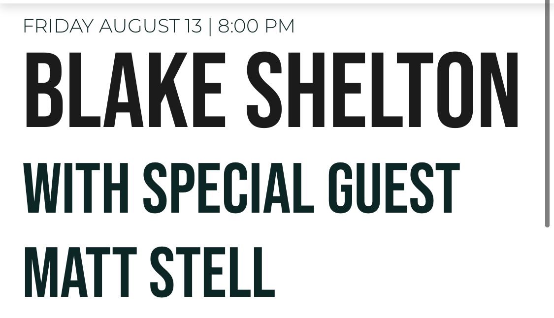 (2) Blake Shelton Tickets @ Iowa State Fair - Friday, August 13th