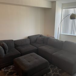 Dark Grey  Sectional Couch Thumbnail