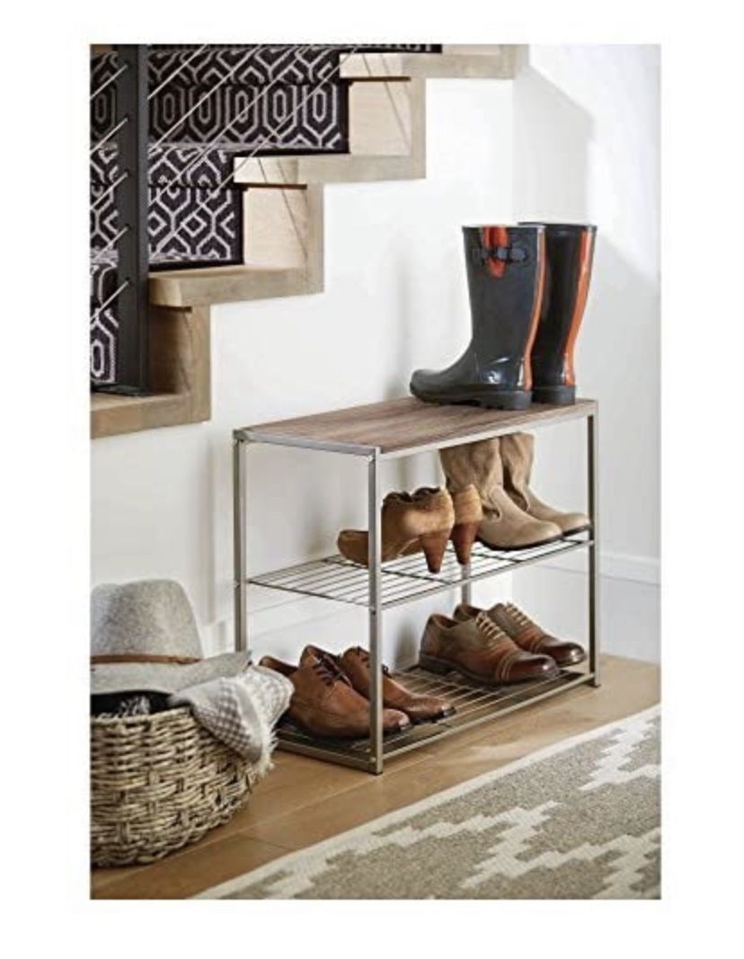 Threshold 3-Tier Shoe Rack