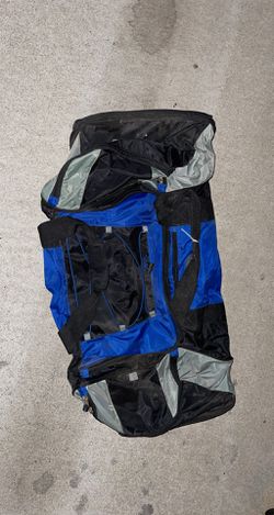 Blue, Black, Grey, Gray, Camping, Backpacking, Duffle, Bag Thumbnail