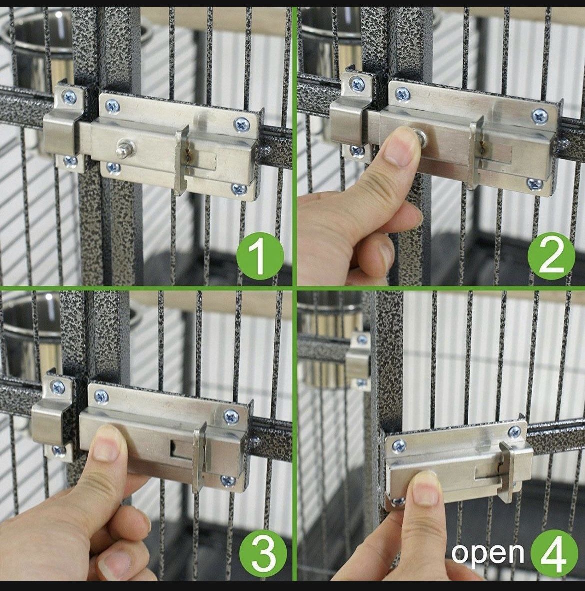 ZENY 61" & 68" Play Top Bird Cage Non-Toxic Powder Coated Finish