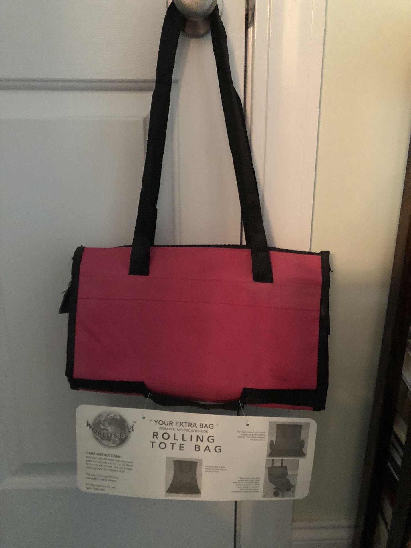 Tote Bag Rolling Folds Into Compact Space New Never Used