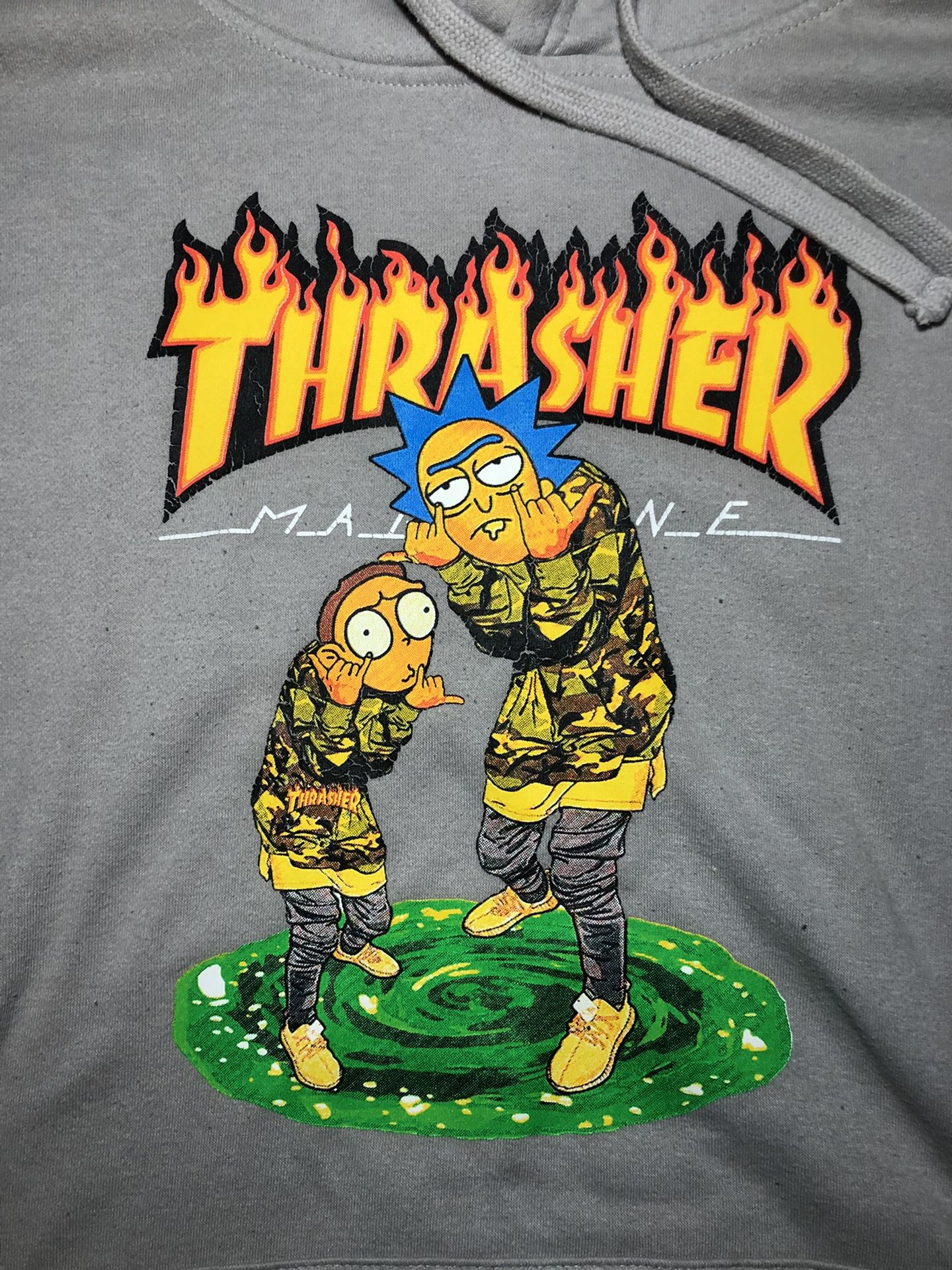 Thrasher X Rick And Morty Hoodie 