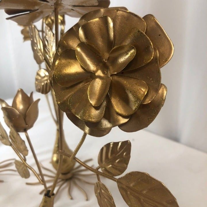 Metal Golden Flowers Set Decoration