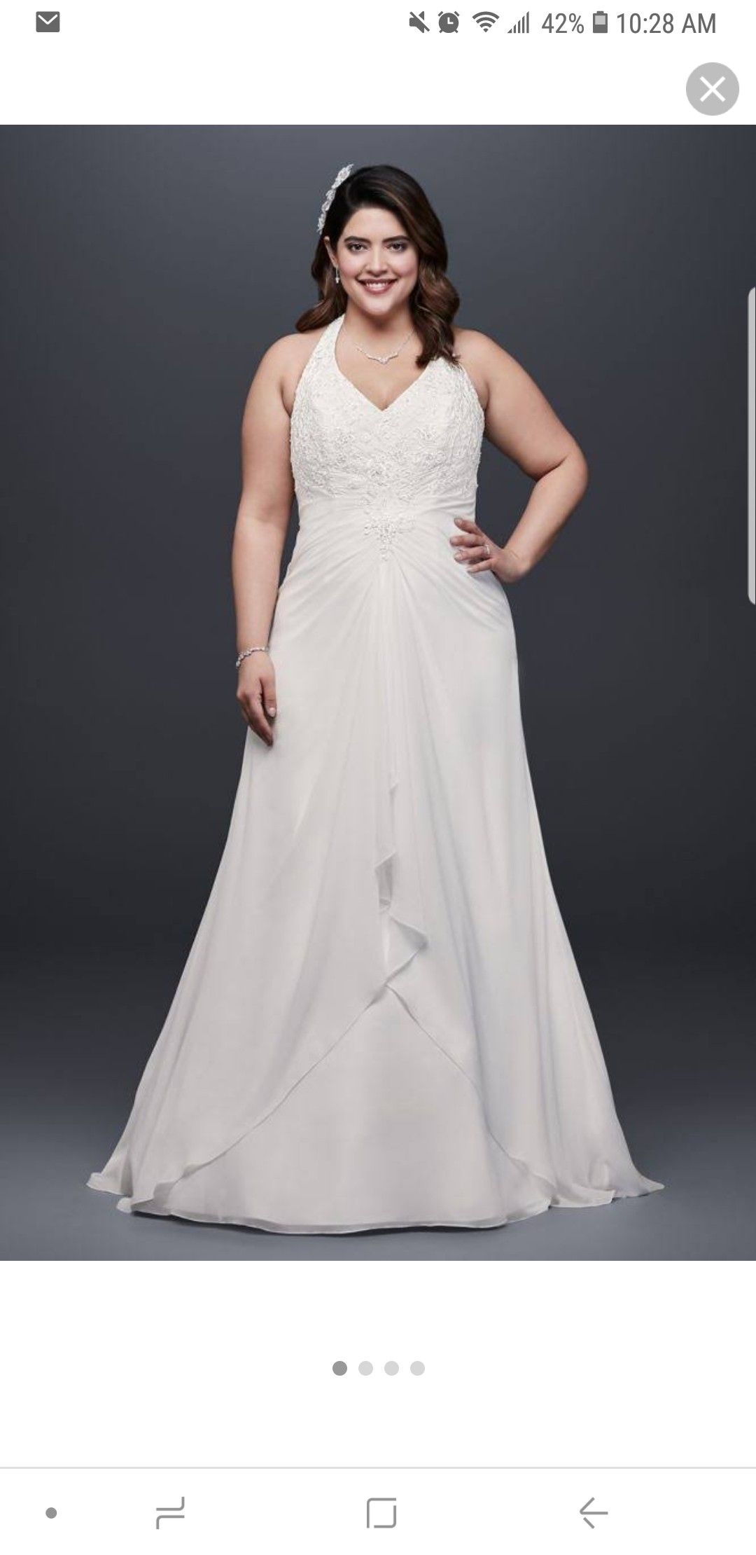 Beautiful white wedding dress