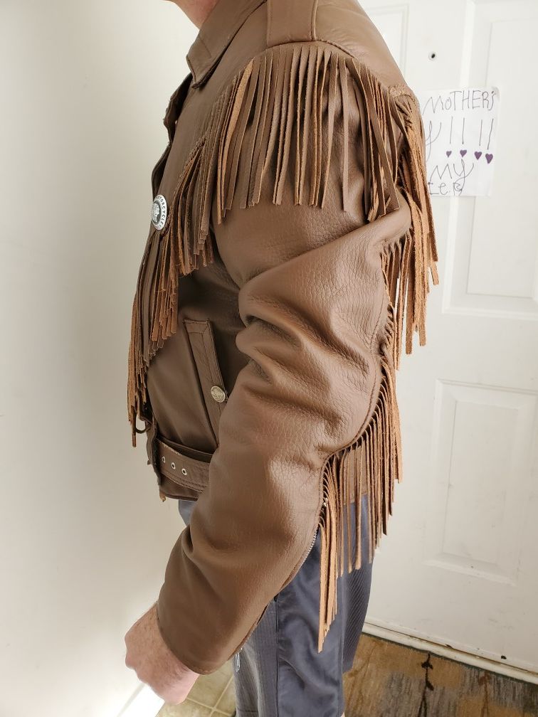 Custom Deerskin Leather Indian Motorcycle Jacket