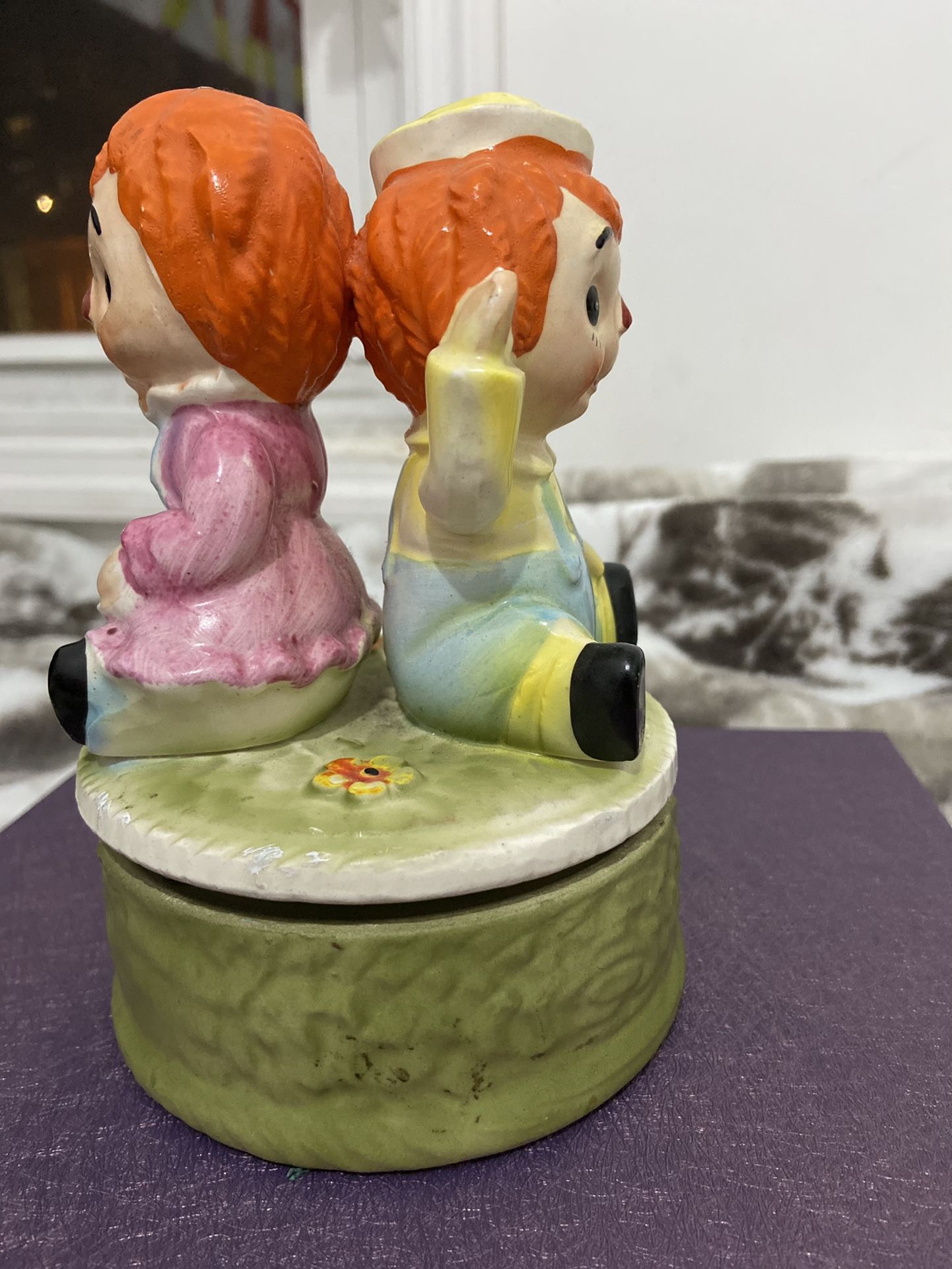 Vintage Raggedy Ann And Andy Music Box