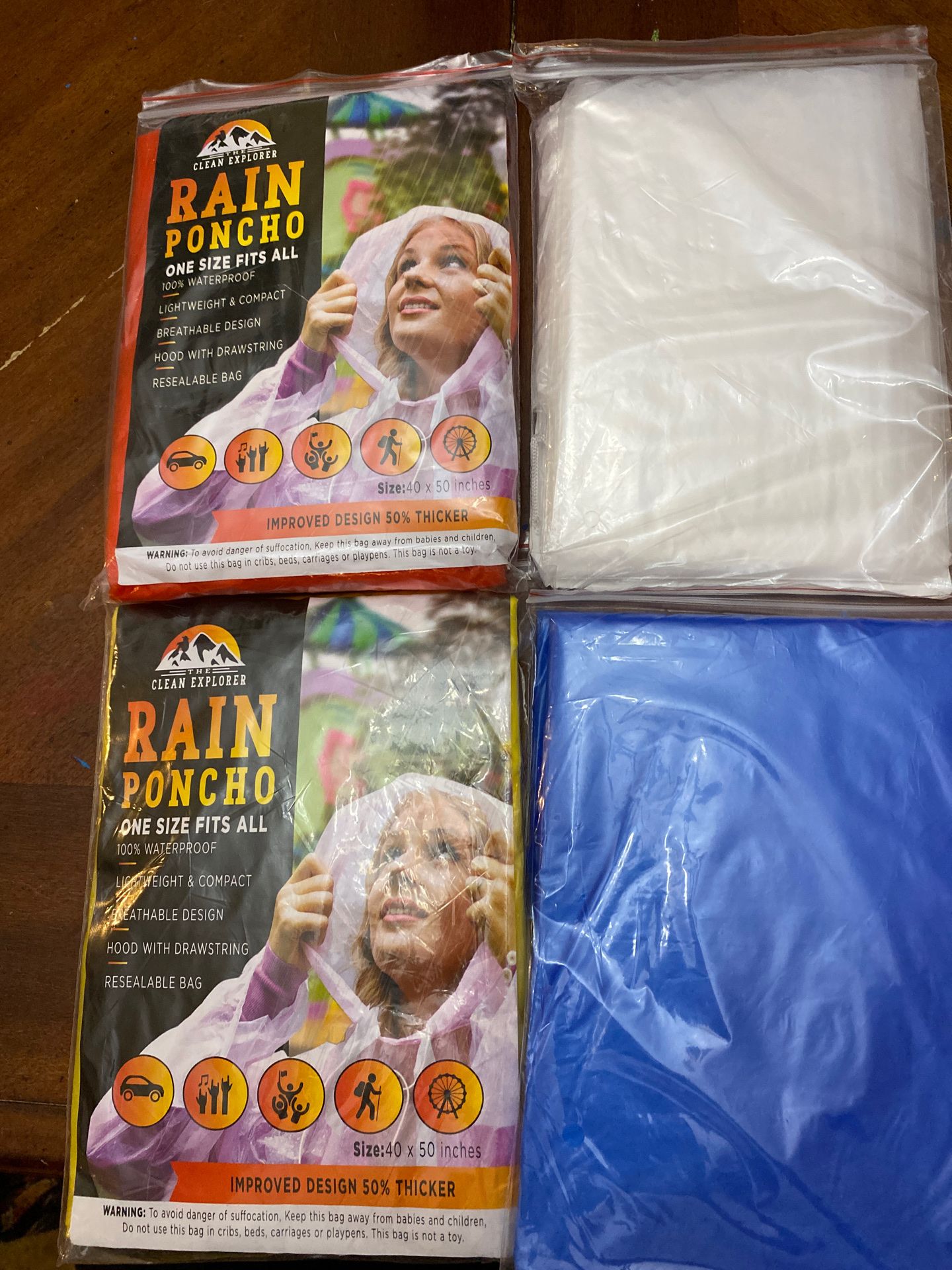 4 Rain Poncho one size fits all