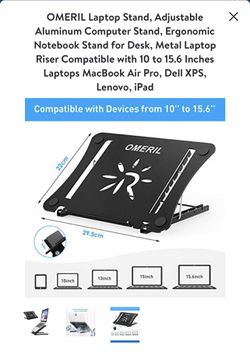 brand new 📦 adjustable aluminum laptop raiser 💰 original $40 Thumbnail