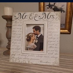 Wedding Picture Frame/ Mr & Mrs Thumbnail