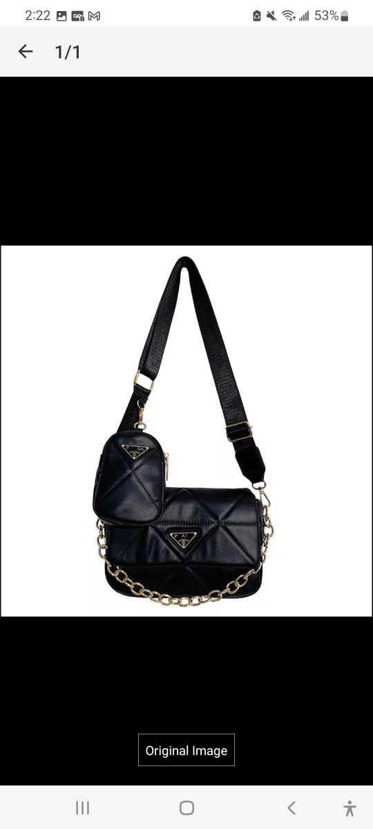 Quilted Black Purse