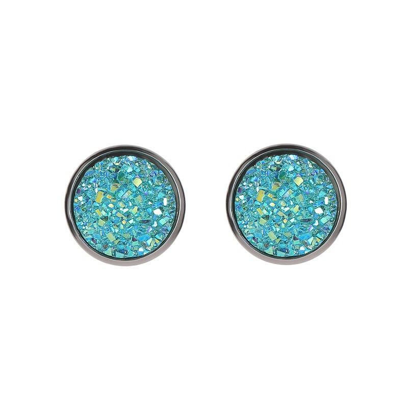 "Geometric Round Frosted Dream Starry Sky Earrings for Women, IN067