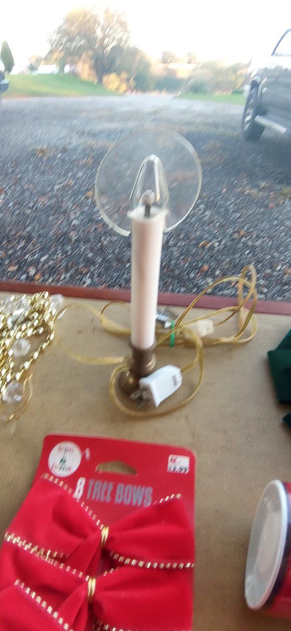 Christmas Bows,Ribbon, Garland, Electric Candle
