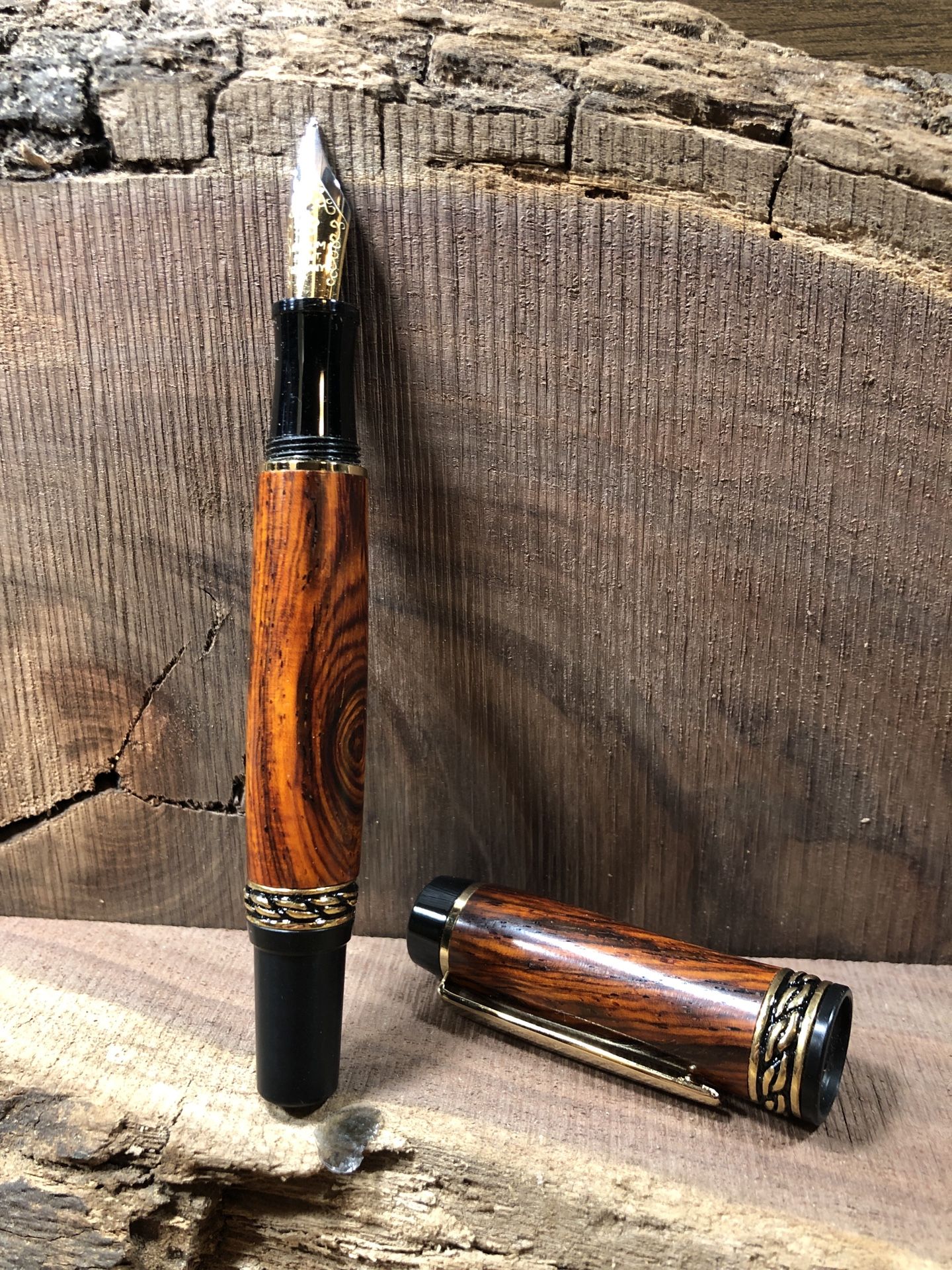 Fine Cocobolo Wood Fountain Pen