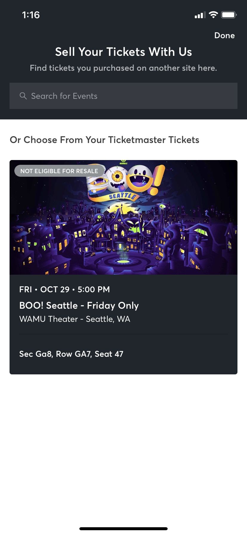 Boo Seattle Friday Only