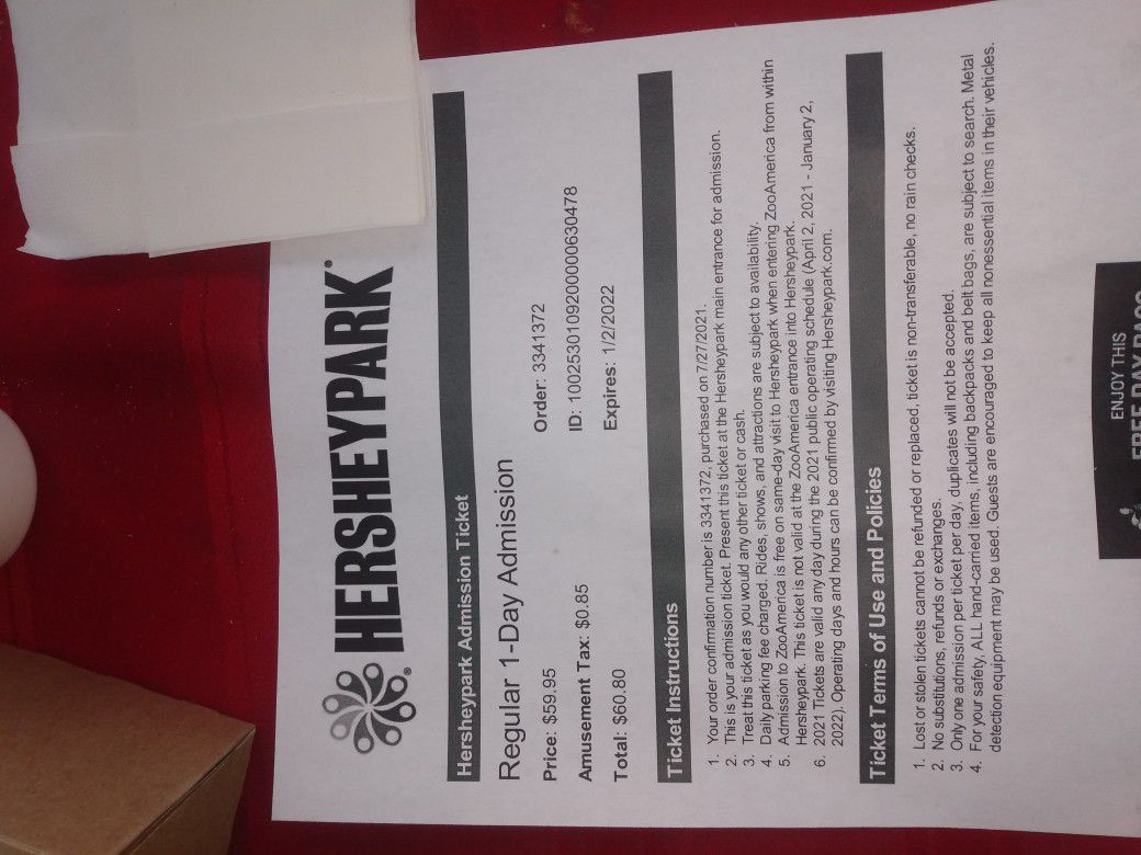 Hersheypark Ticket