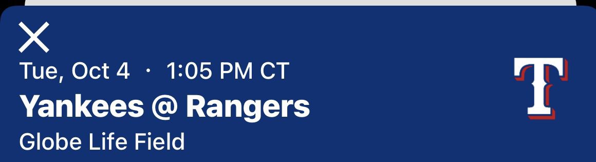 Texas Rangers Vs New York Yankees Tickets 