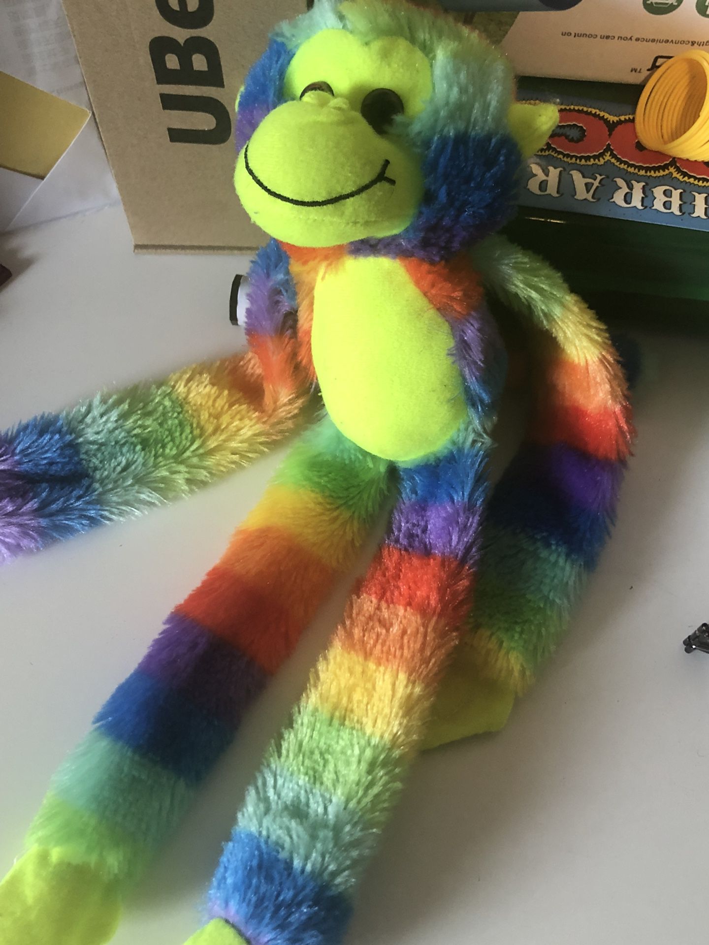 Rainbow Monkey Stuffed Animal 