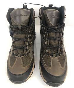New in Box Eddie Bauer Men’s Fairmont Brown Hiking Boots Waterproof Size 12 Thumbnail