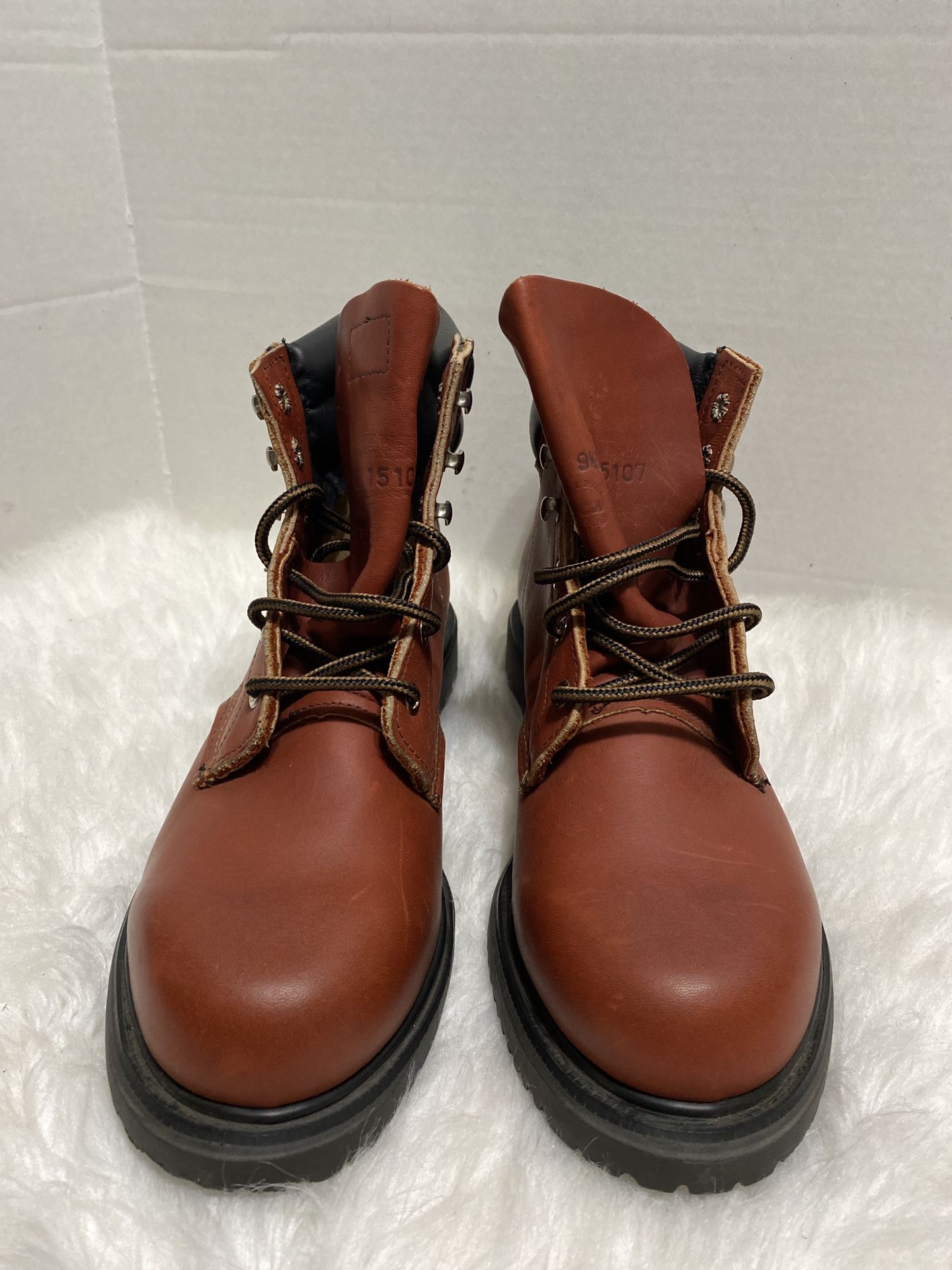 Red Wings Classic Women's Work Combat Leather Boots size 9 1/2 D 1607 Red Brown