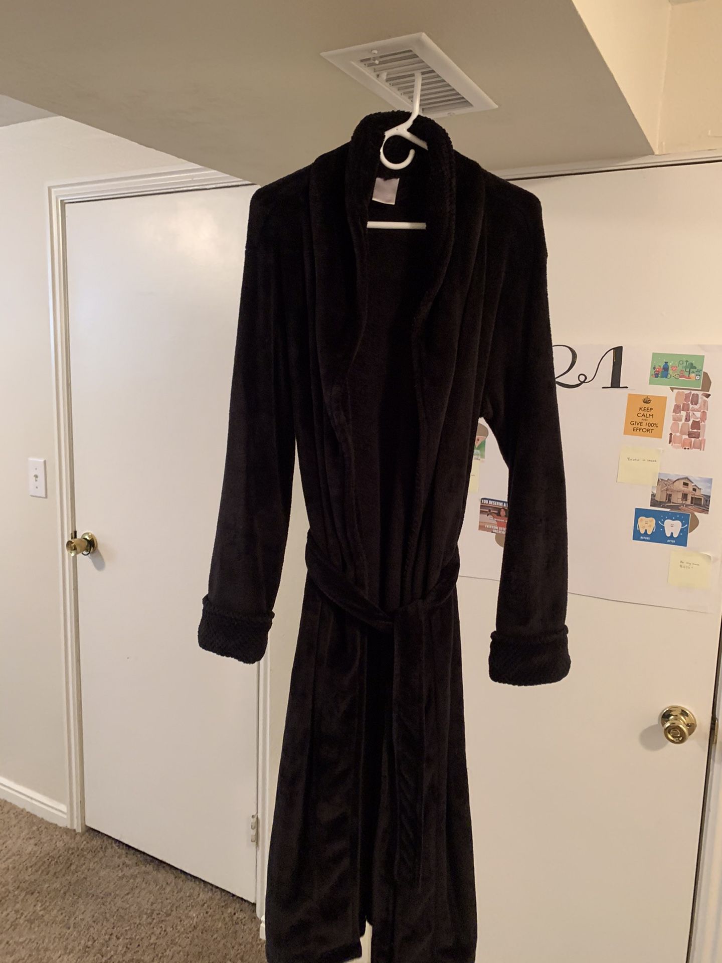 Black Polyester Robe