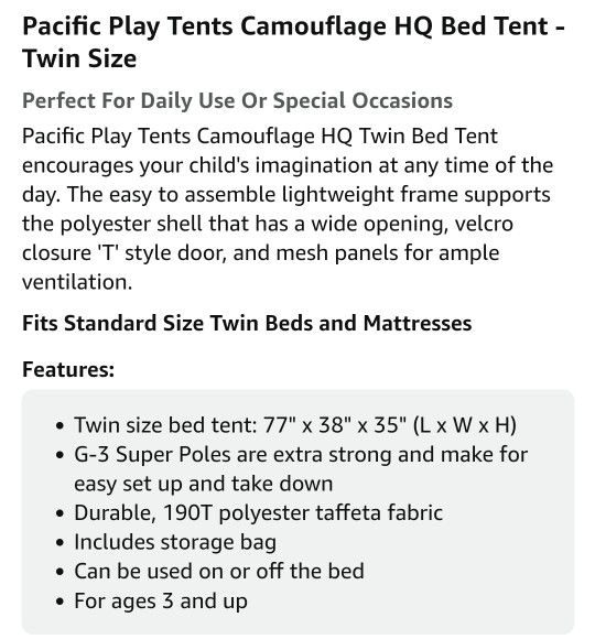 Twin Bed Tent 