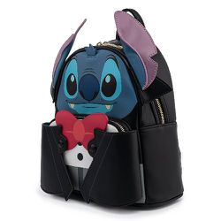 Loungefly: Disney Vampire Stitch Bow Tie Mini Backpack Thumbnail