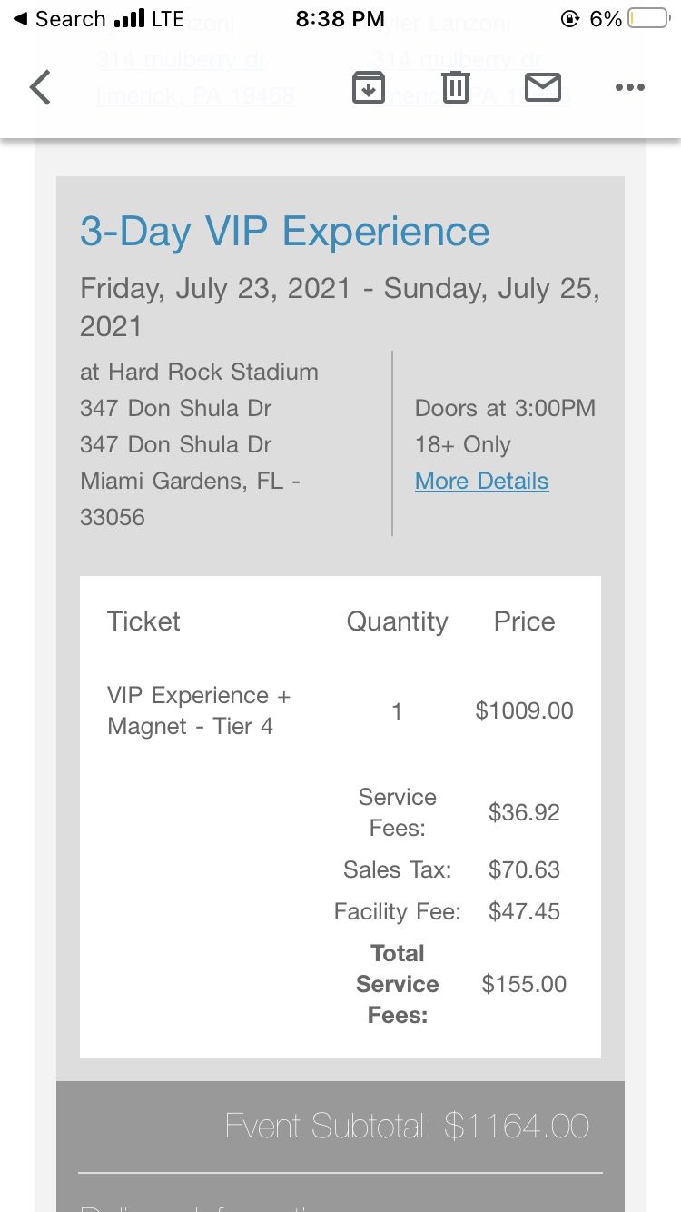 Rolling Loud VIP Tickets (July 23rd - July 25th)