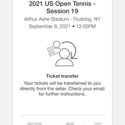 US open Tickets-Tennis  Thumbnail