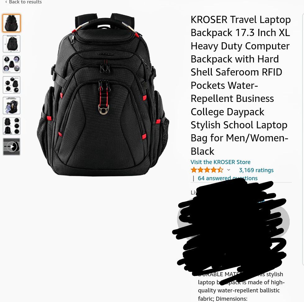 Kroger laptop backpack