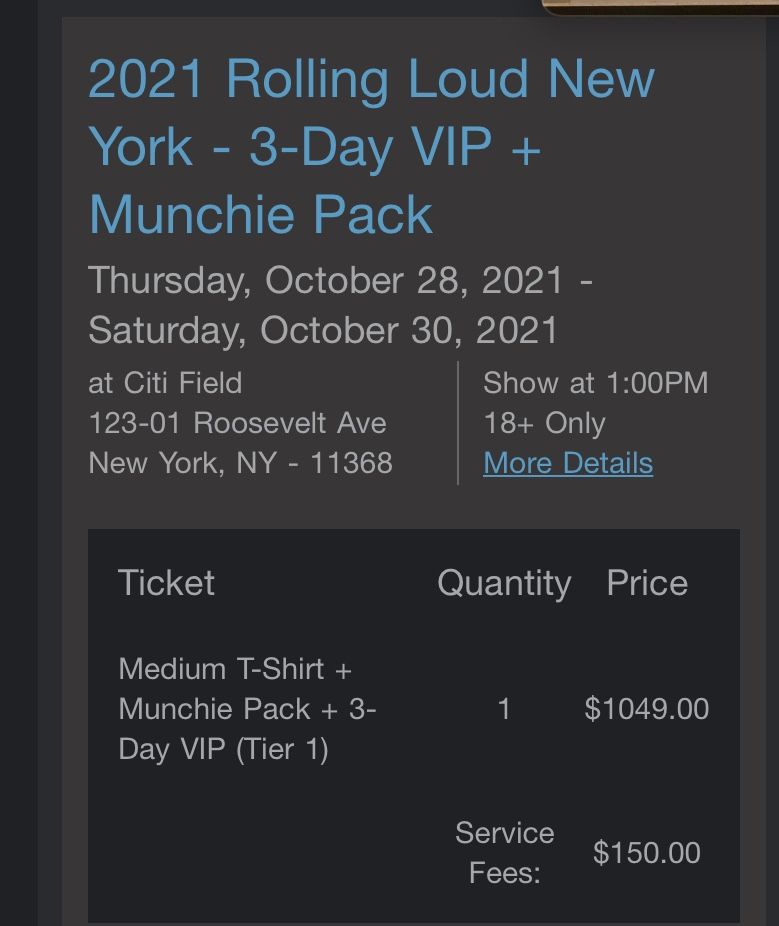 Rolling Loud New York Vip Tickets