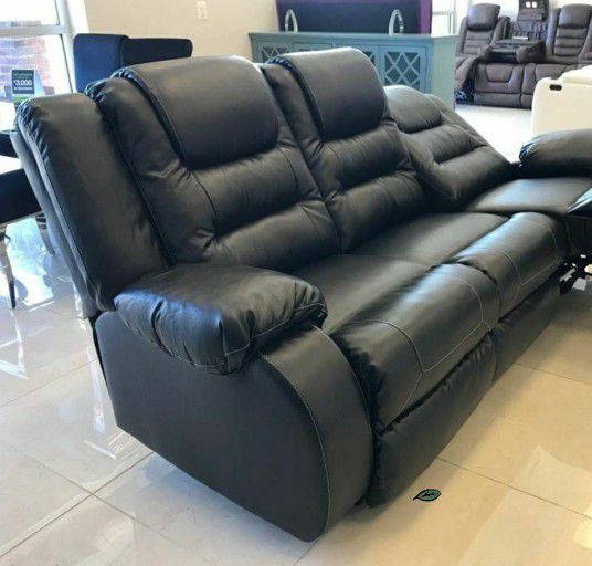 🪶💲39 Down Payment[SPECIAL] Vacherie Black Reclining Sofa