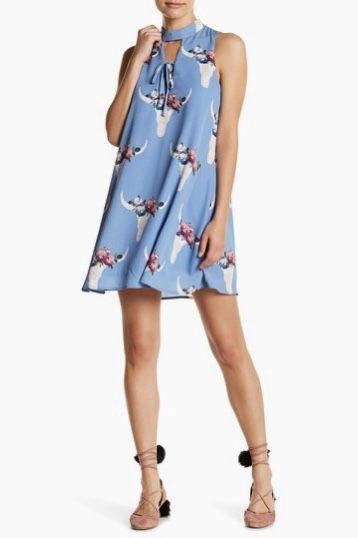 Peach Love California Dress Blue