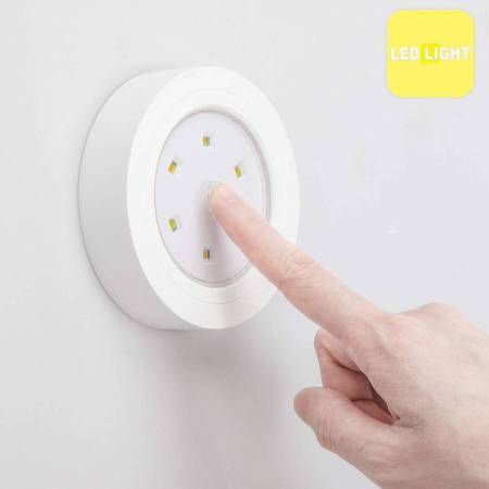 Super Bright Tap Lights Touch Stick on Lights Closet Light Push Puck Night Light Battery Operated for Closet Cabinet Bedroom Storage Shed Hallway Stai