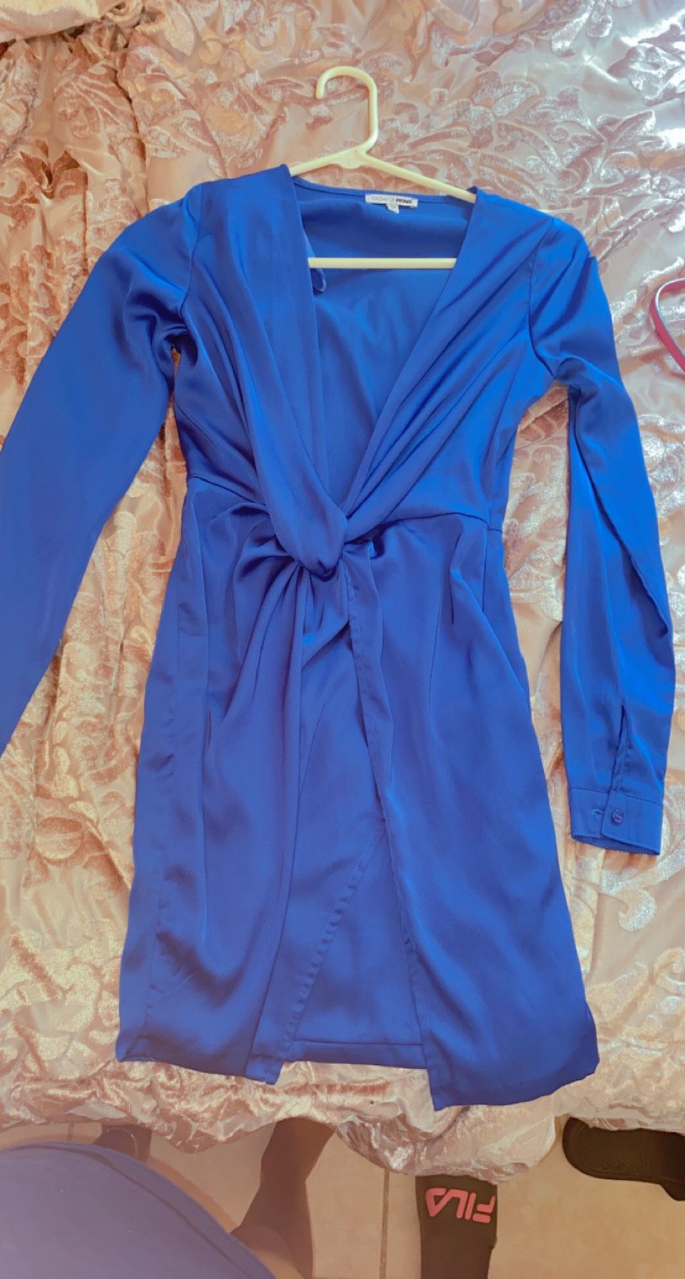 Royal Blue Satin Dress