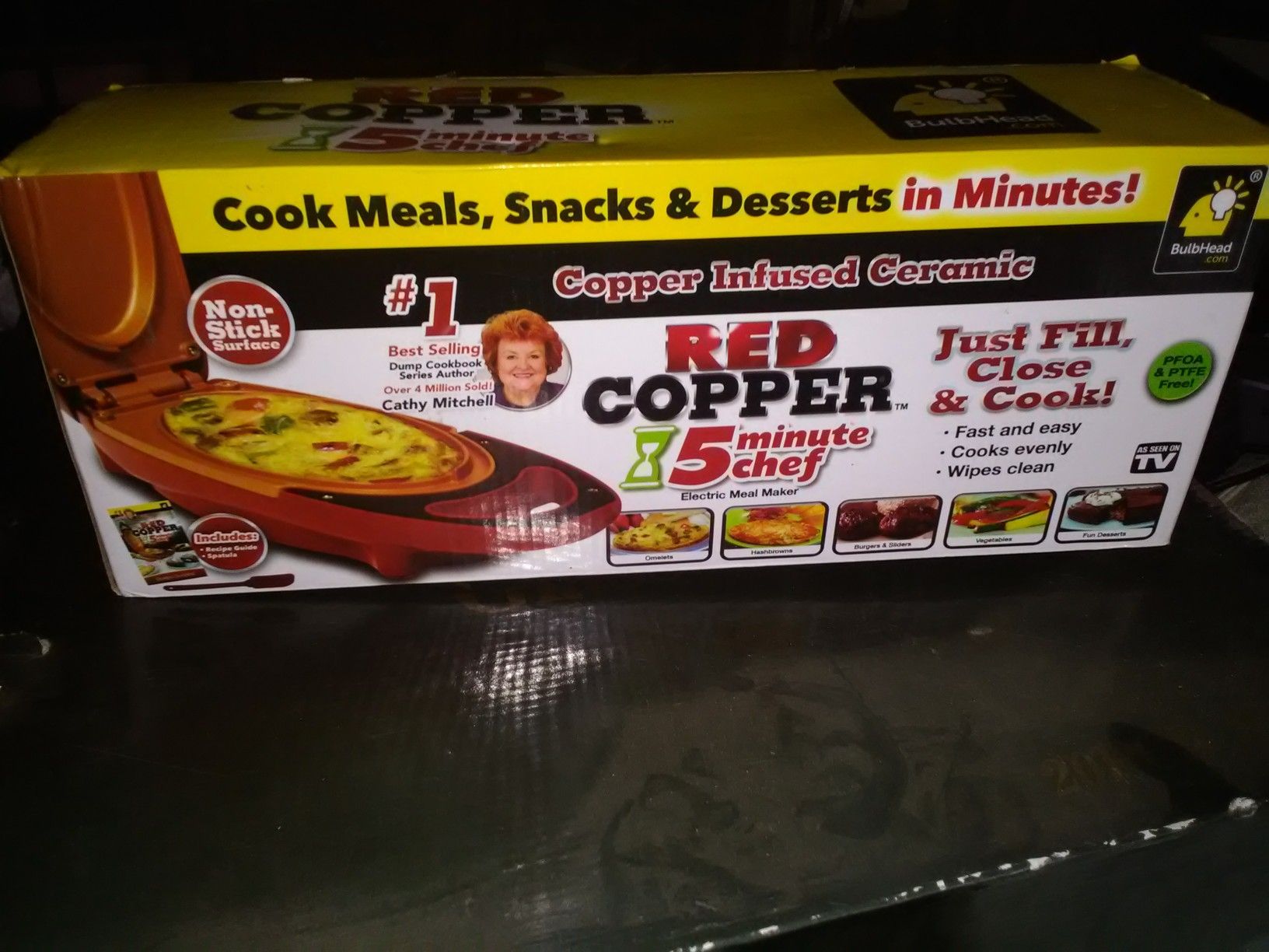 NEW Red copper minute chef