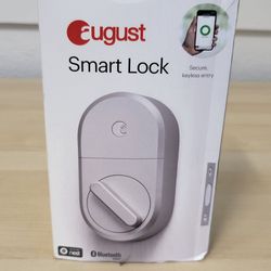 August Smart Lock 3rd Generation Silver Secure Keyless Entry Thumbnail