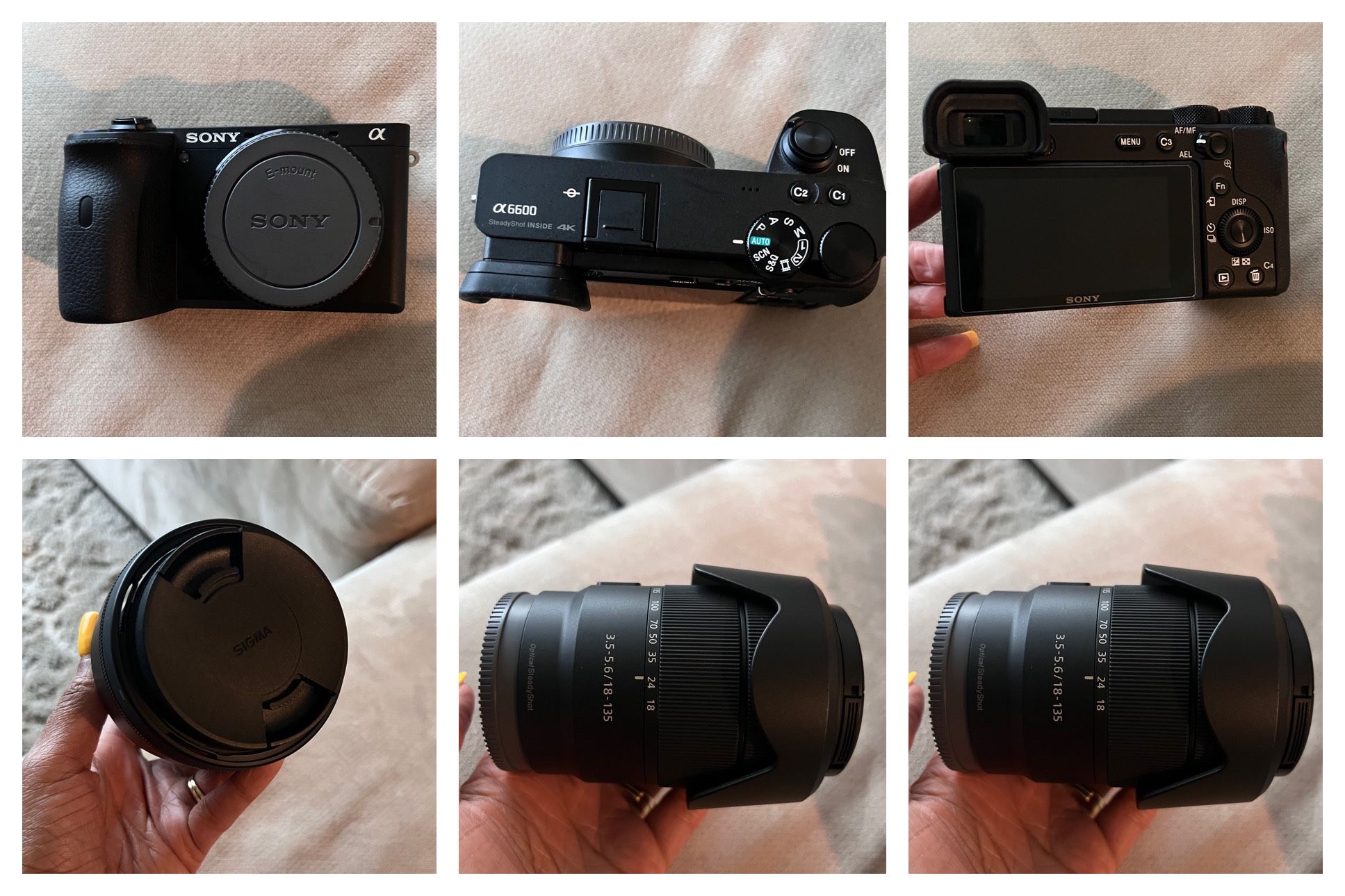 Sony A6600 Camera with Lenses, Sony Bluetooth Grip/tripod For Vlogging/Stills