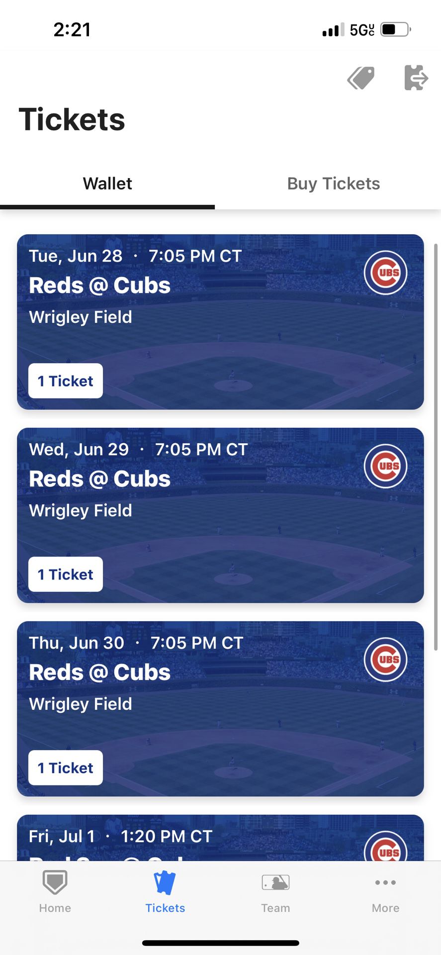 Cubs Vs red Series