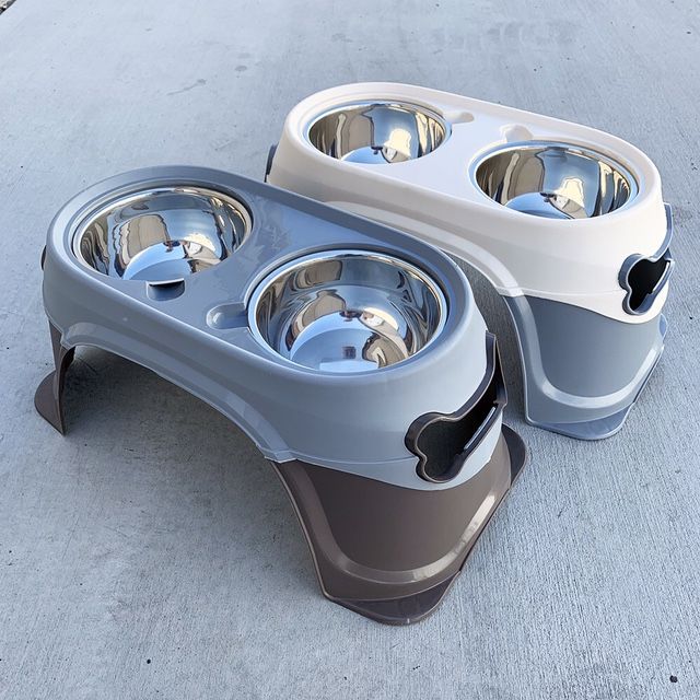 New $15 each set Elevated Dog and Cat Feeding Bowl, Raised 6” Stainless Steel Pet Dishes