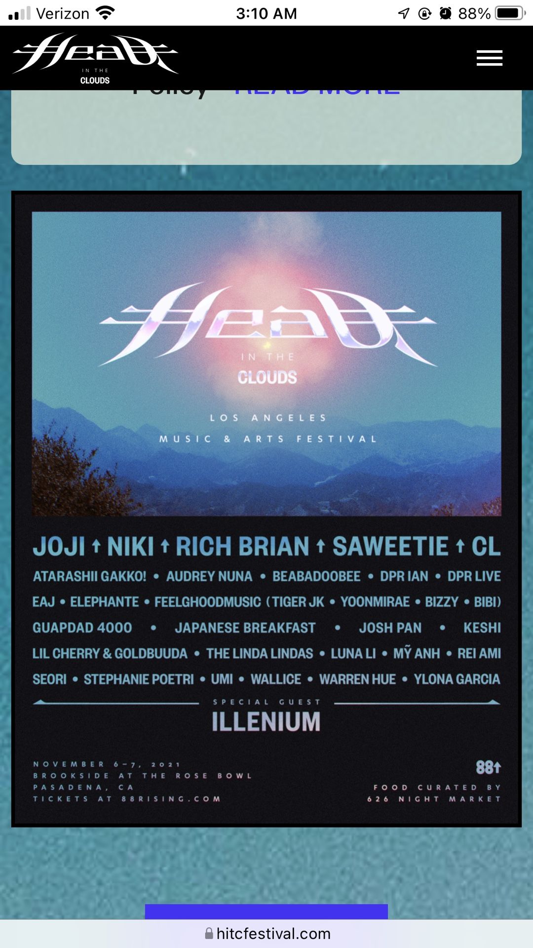 HEAD IN THE CLOUDS βοΈ πΆβπ«οΈ MUSIC πΆ & ARTS π FESTIVAL π€πΊπ»πΉSATURDAY & SUNDAY NOVEMBER 6-7 (2) WRISTBANDS ππ $200 EACH $400 FOR PAIR
