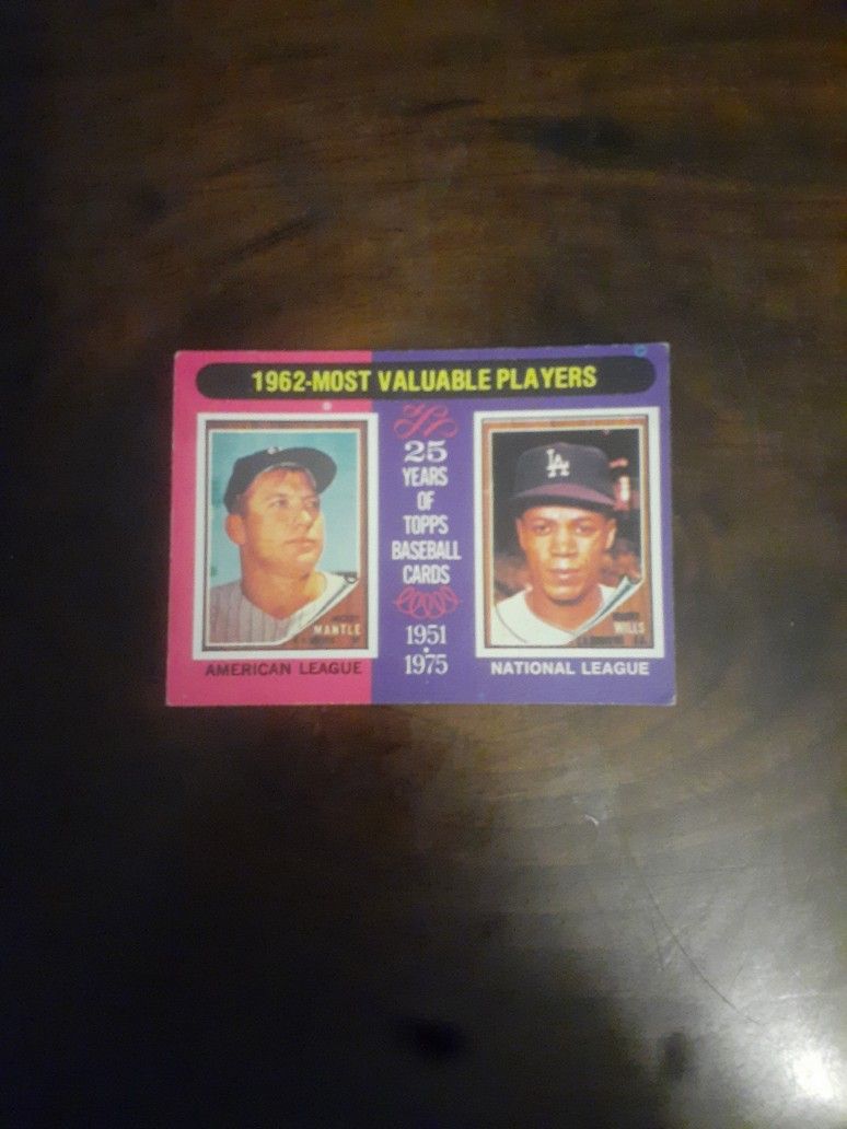 Mickey Mantle And Maury Wills Vintage Baseball Card for Sale in Ansonia, CT  - OfferUp