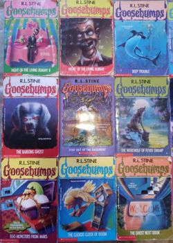 Goosebumps Books By R.L. Stine, Fifteen Miscellaneous Soft Cover Books, And One Hardcover Monster Blood Collection Book Thumbnail
