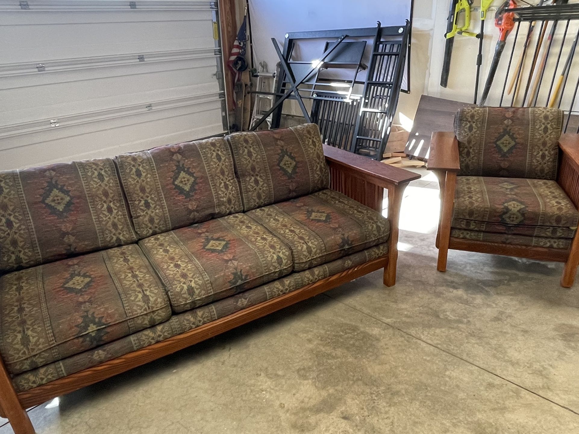 Mission sofa & oversized chair
