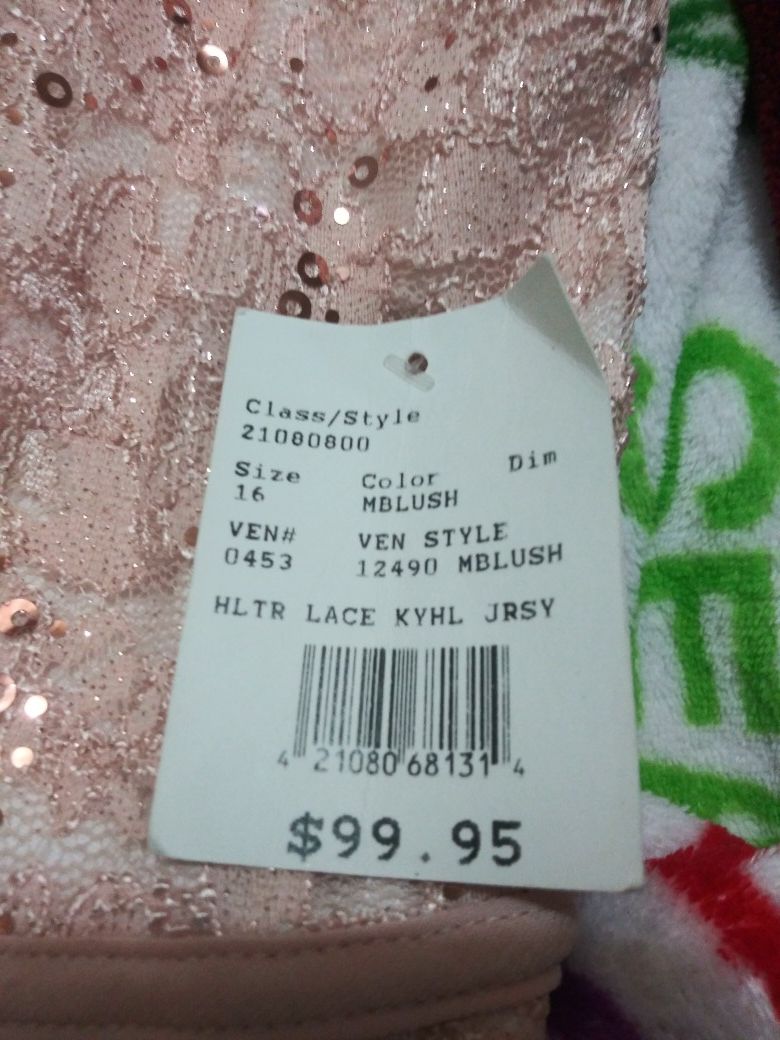 Davids bridal (Morgan & co) brand new floor length dress