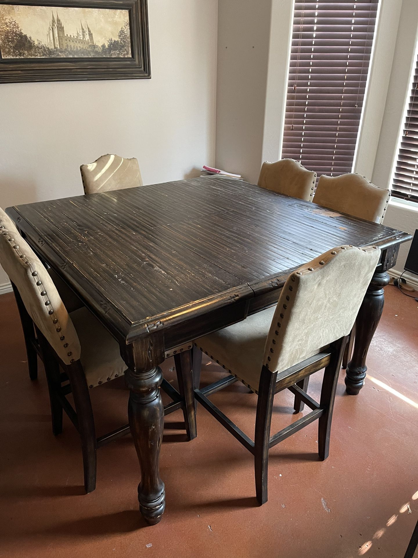 Kitchen Table Counter Height With 6 Chairs