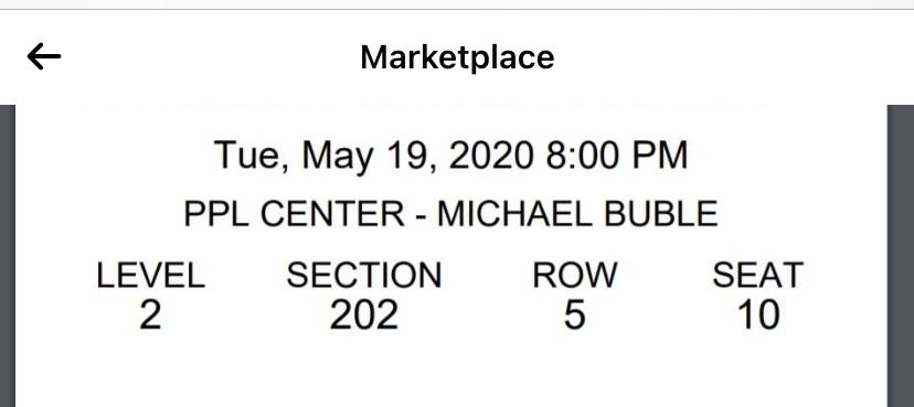Michael Buble Concert Tickets 2 - PPL CENTER IN ALLENTOWN SEPT 9th