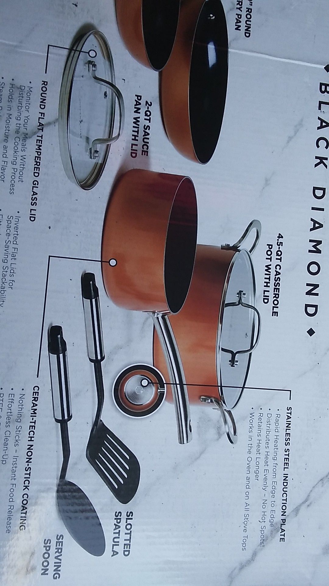 Copper Chef Black Diamond 8 Piece set