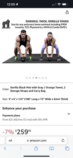 Gorilla Exercise Mat Thumbnail